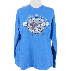 CHEMISTRY BLUE APRÈS SKI CLUB LONG SLEEVE GRAPHIC TEE, SIZE XL